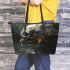 Awsome skull and dream cathcer leather tote bag