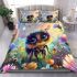 Baby bee and flowers and butterflies bedding set
