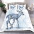 Baby deer in the snow bedding set