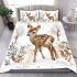 Baby deer in the snow bedding set