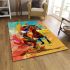 Beautiful brown horse running area rugs carpet