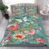 Beautiful butterflies and flowers pattern bedding set