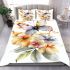 Beautiful butterfly with flowers bedding set