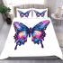 Beautiful colorful butterfly with flowers bedding set