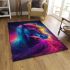 Beautiful colorful horse with long hair area rugs carpet