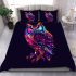 Beautiful colorful owl bedding set