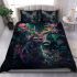 Beautiful deer with colorful flowers on its antlers bedding set