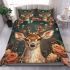 Beautiful deer with flowers and butterflies in its antlers bedding set