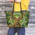 Beautiful deer with large antlers leather totee bag