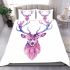 Beautiful male deer with antlers depicted bedding set