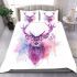 Beautiful male deer with antlers depicted bedding set