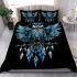 Beautiful owl with dreamcatcher feathers bedding set