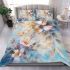 Beautiful watercolor painting of butterflies and flowers bedding set