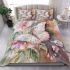 Beautiful watercolor painting of butterflies and flowers bedding set