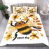 Bee holding yellow and orange wildflowers bedding set