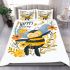 Bee holding yellow and orange wildflowers bedding set