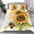 Bee on sunflowers old writing bedding set