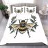 Bee with wings made of leaves and flowers bedding set