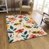 Bees and blooming flowers area rugs carpet