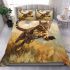 Bengal cat in action bedding set