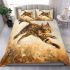 Bengal cat in action bedding set