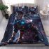 Bengal cat in cybernetic enhancements bedding set