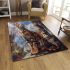 Bengal cat in fantasy adventures area rugs carpet