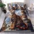 Bengal cat in fantasy adventures bedding set