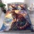 Bengal cat in fantasy worlds bedding set