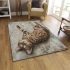 Bengal cat in humorous situations area rugs carpet