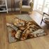 Bengal cat in humorous situations area rugs carpet