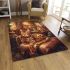 Bengal cat in magical cafes area rugs carpet