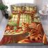 Bengal cat in magical cafes bedding set