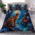 Bengal cat in magical forests bedding set