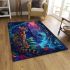 Bengal cat in magical forests area rugs carpet