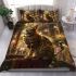 Bengal cat in musical performances bedding set