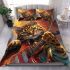 Bengal cat in musical performances bedding set