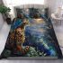 Bengal cat in mythical landscapes bedding set