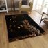 Bengal cat in playful interactions area rugs carpet