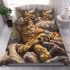 Bengal cat in relaxing moments bedding set