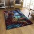 Bengal cat in retro sci fi adventures area rugs carpet