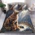 Bengal cat in seasons and weather bedding set