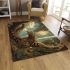 Bengal cat in surreal scenarios area rugs carpet