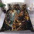 Bengal cat in time traveling escapades bedding set