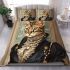 Bengal cat in timeless elegance bedding set