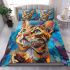 Bengal cat portraits with a twist bedding set