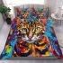 Bengal cat portraits with a twist bedding set