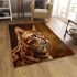 Bengal cat with distinctive features area rugs carpet