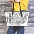 bird love ColorScapes Leather Tote Bag