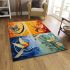 Birds in flight a seasonal journey area rugs carpet